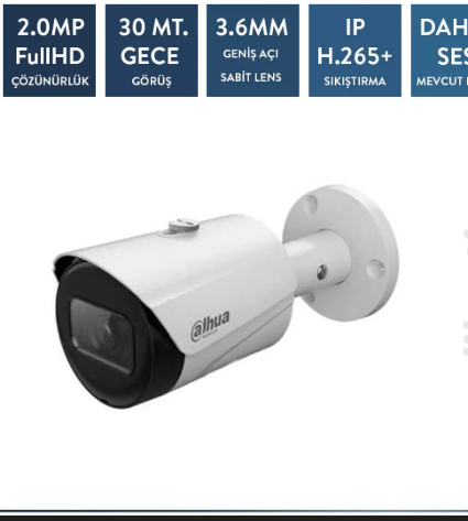 Dahua IPC-HFW1230S-S-0360B-S4 2mp ip Bullet Kamera