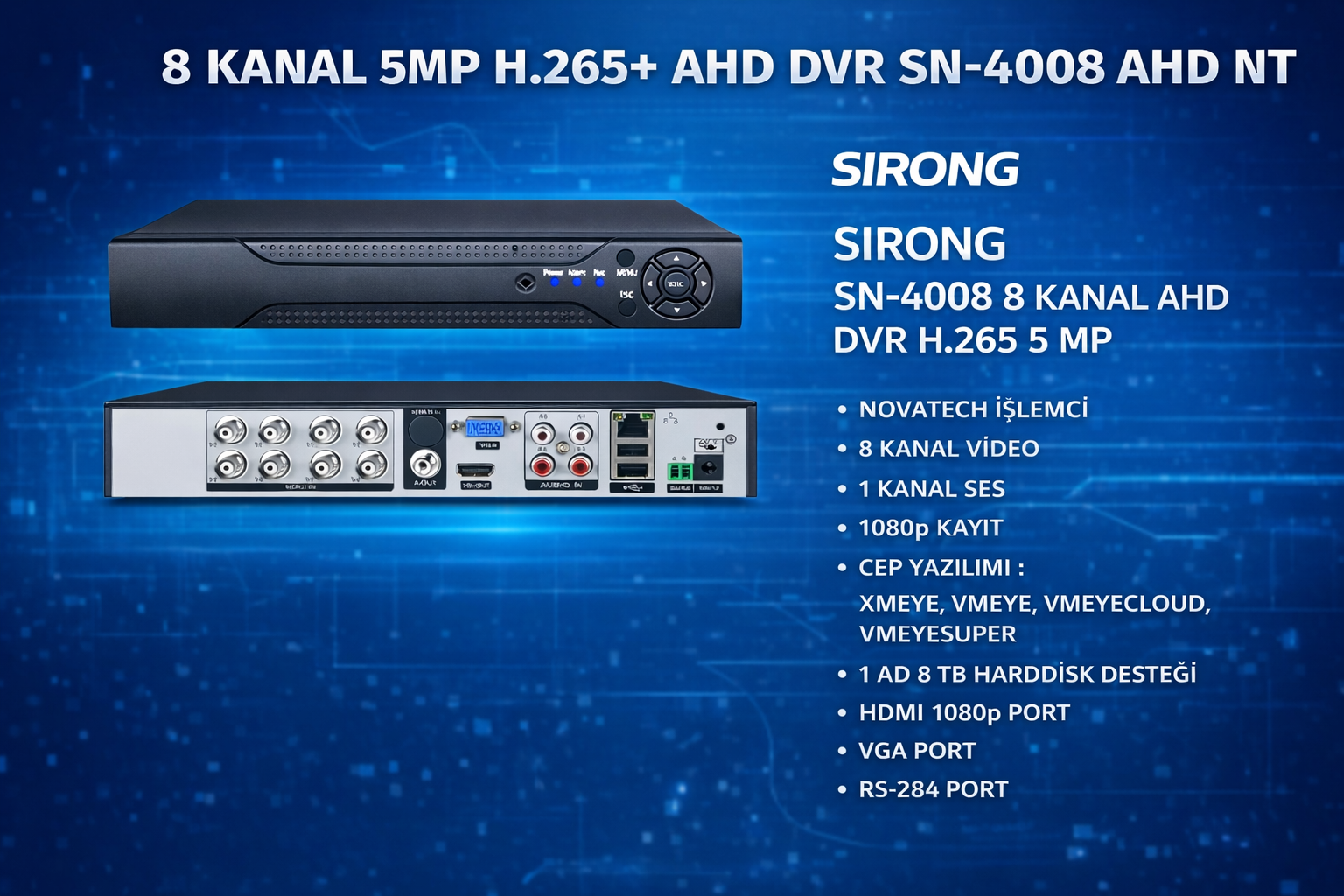 8 KANAL 5 MP DVR