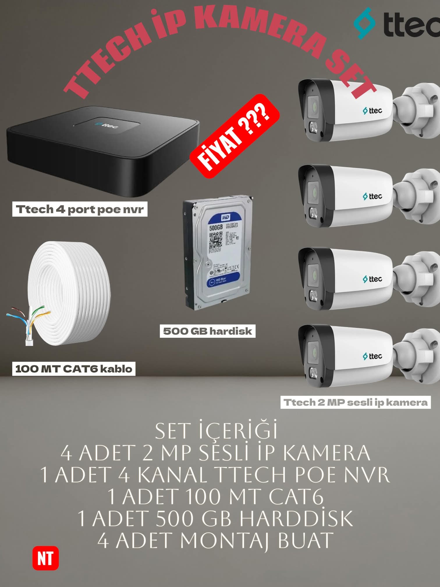 ttec 4 lü ip set