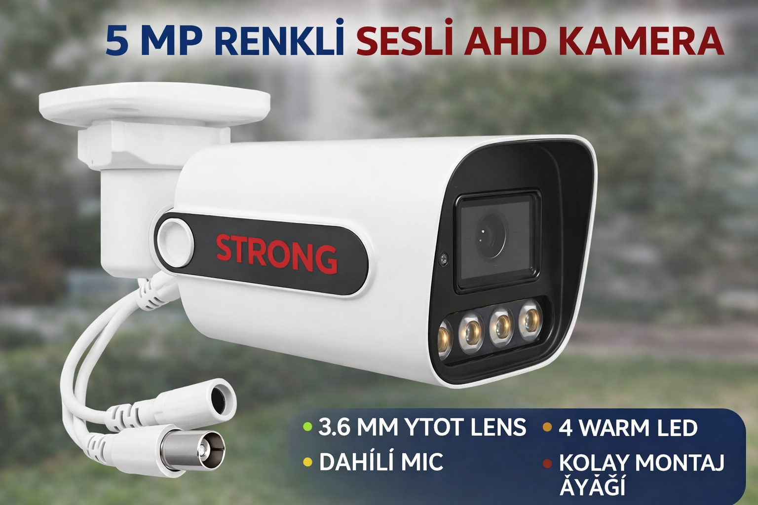 5 MP AHD SESLİ RENKLİ